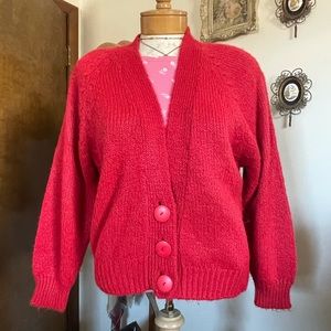 🍄2/$10 Vintage Red Cardigan Sweater